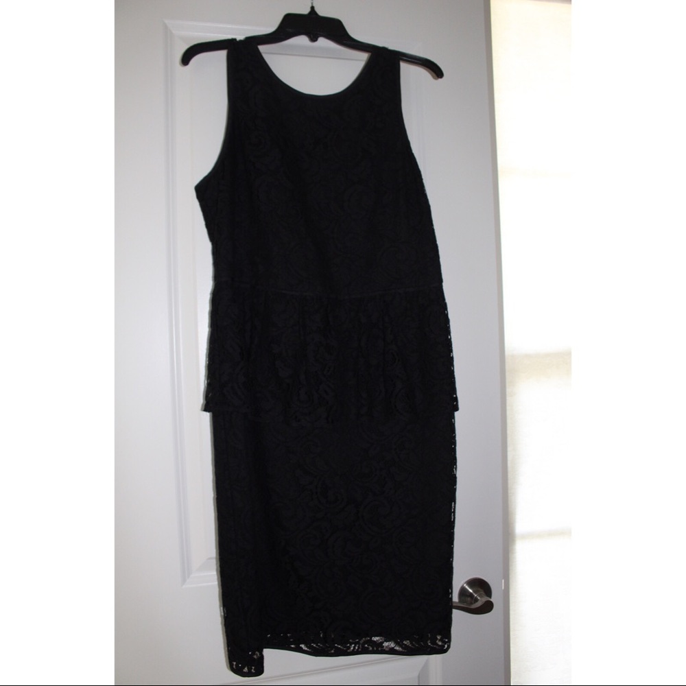 Banana Republic Peplum black dress Large